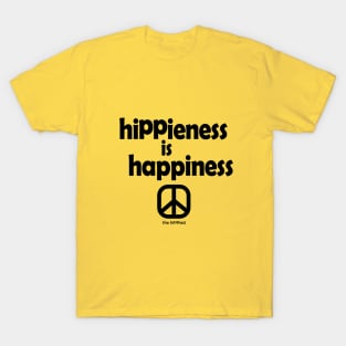 Hippieness Is Happieness (Black Ink) T-Shirt